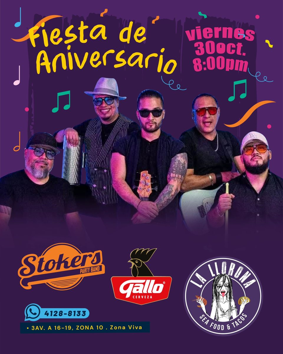 Fiesta de Aniversario con Stokers Party Band